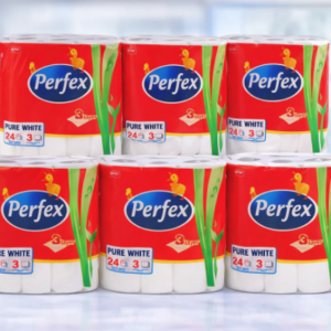 Perfex Pure White 3 Rétegű Toalettpapír Nagycsomag – 6×24 Tekercs